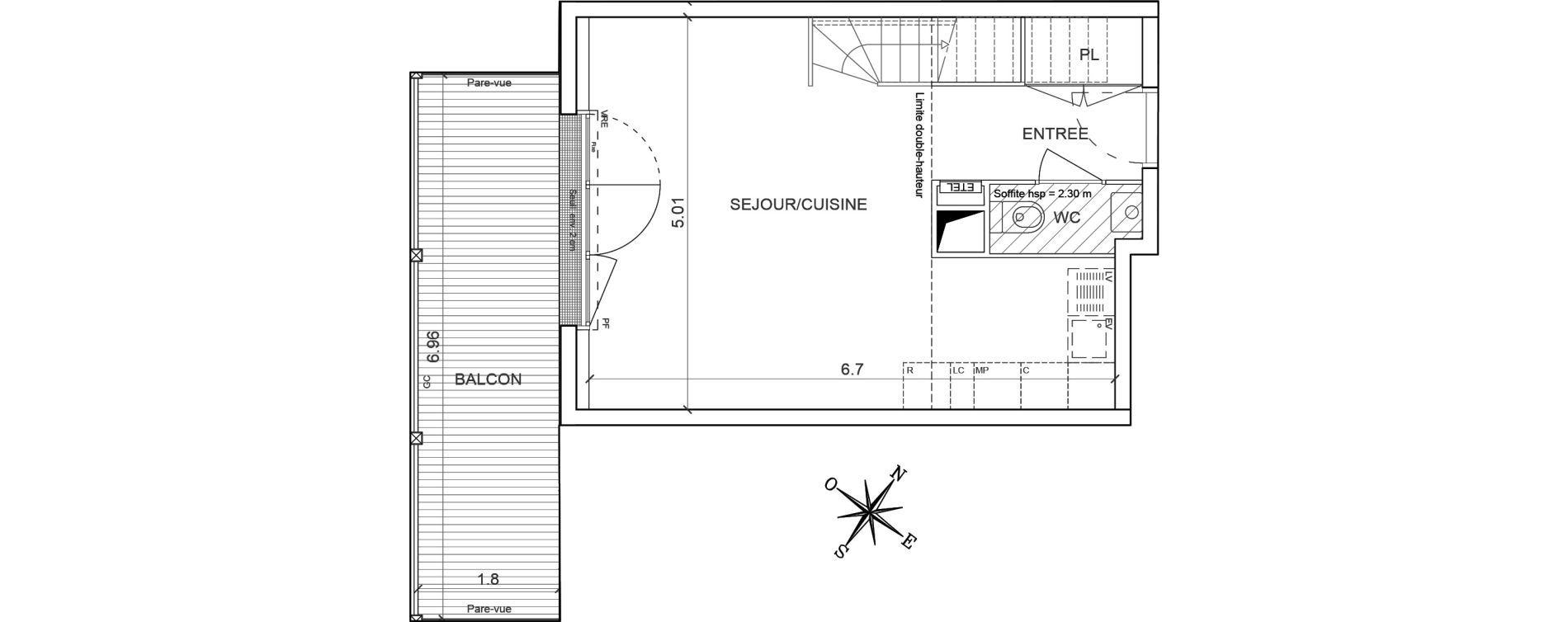 Duplex T3 de 71,89 m2 &agrave; Gu&eacute;rande Maison neuve