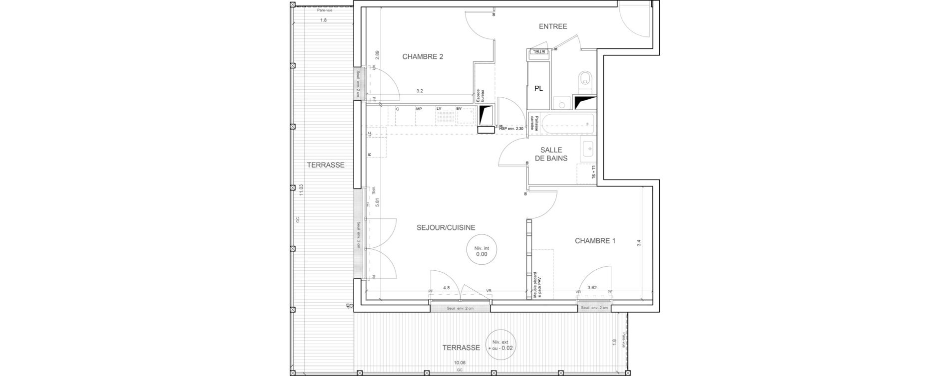 Appartement T3 de 65,77 m2 &agrave; Gu&eacute;rande Maison neuve