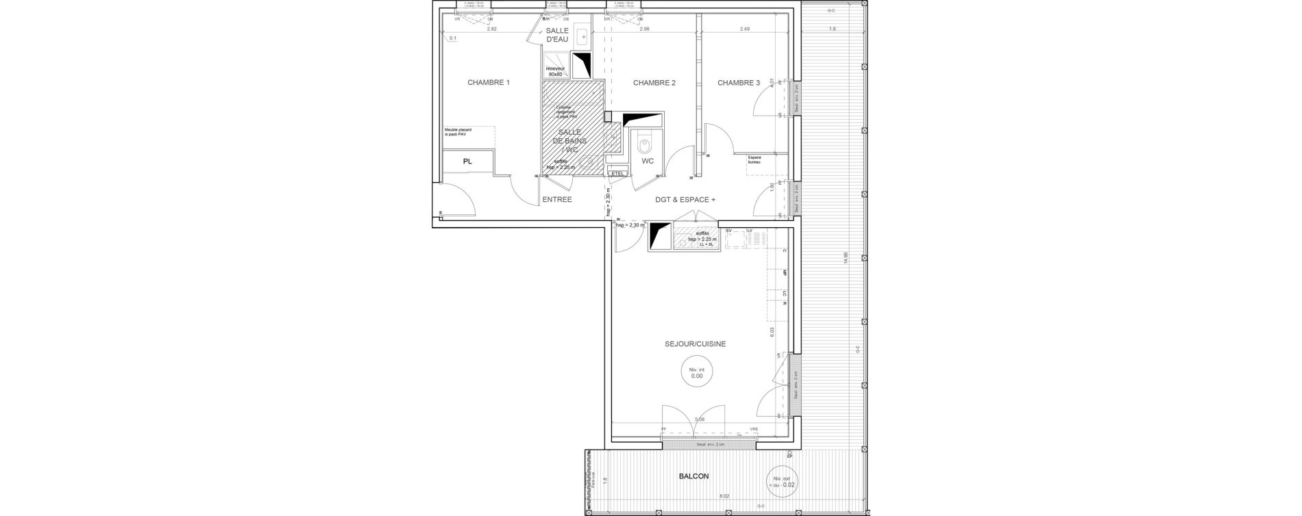 Appartement T4 de 86,08 m2 &agrave; Gu&eacute;rande Maison neuve
