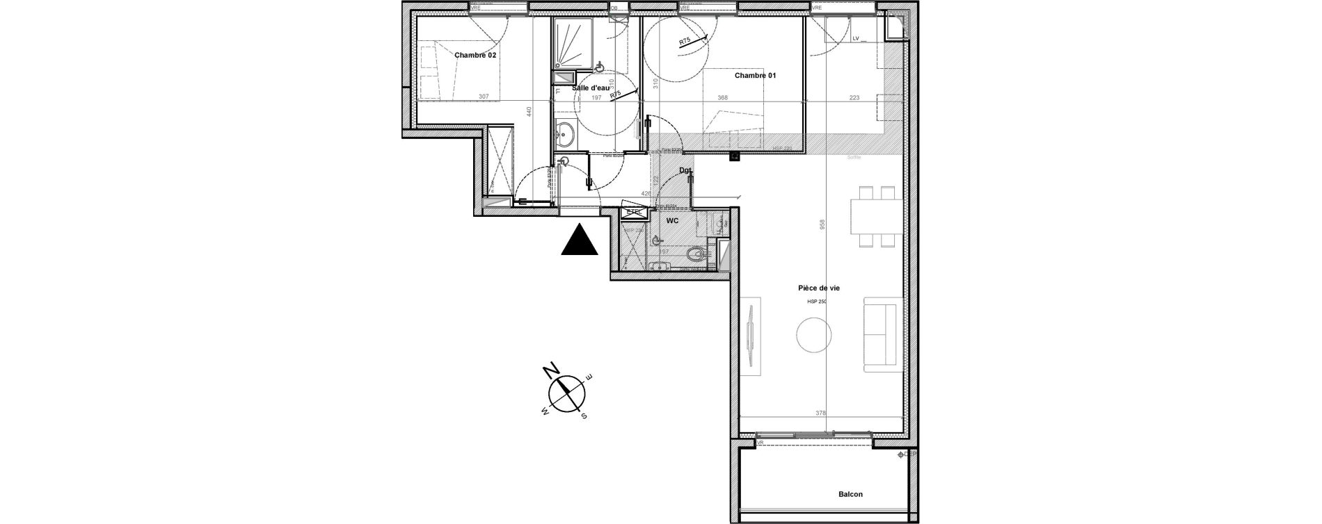 Appartement T3 de 66,29 m2 &agrave; Gu&eacute;rande Centre