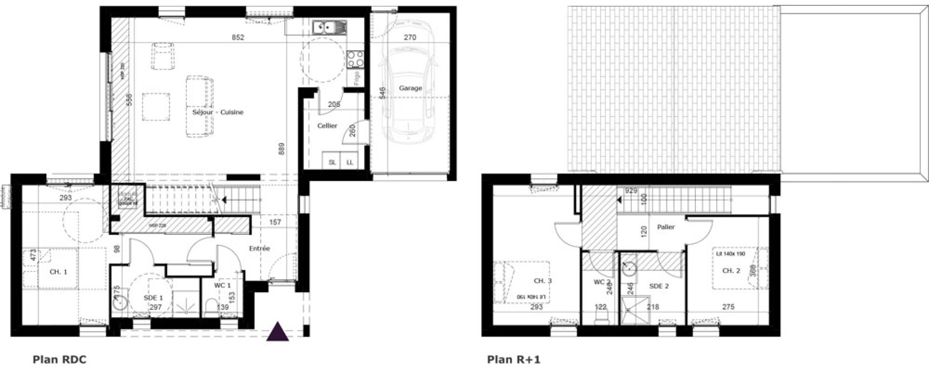 Maison T5 de 120,05 m2 &agrave; Gu&eacute;rande Centre