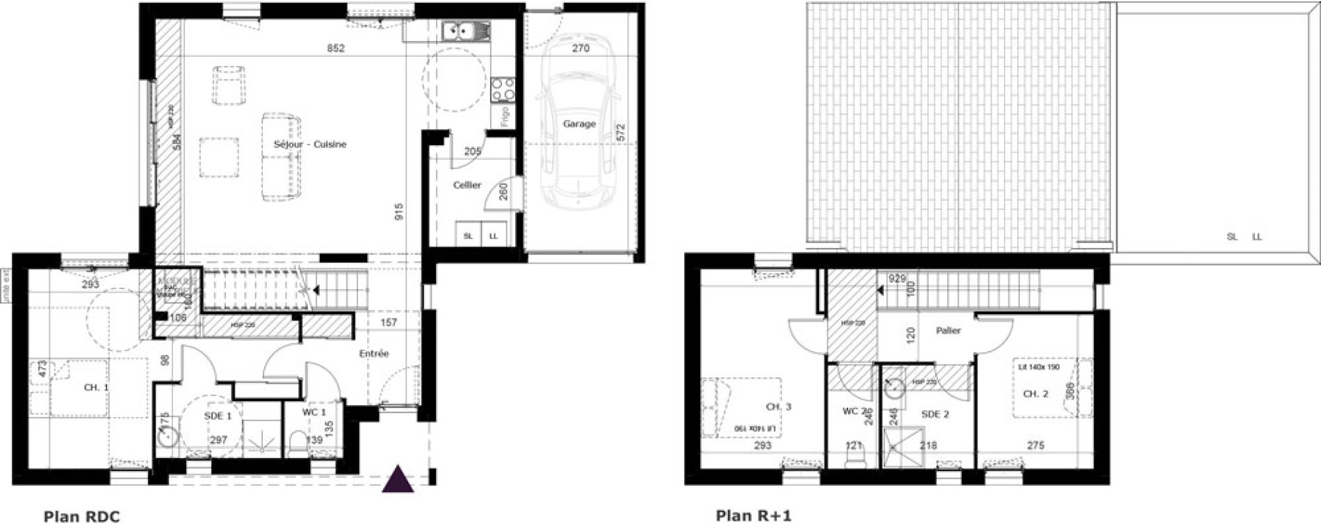 Maison T5 de 122,26 m2 &agrave; Gu&eacute;rande Centre