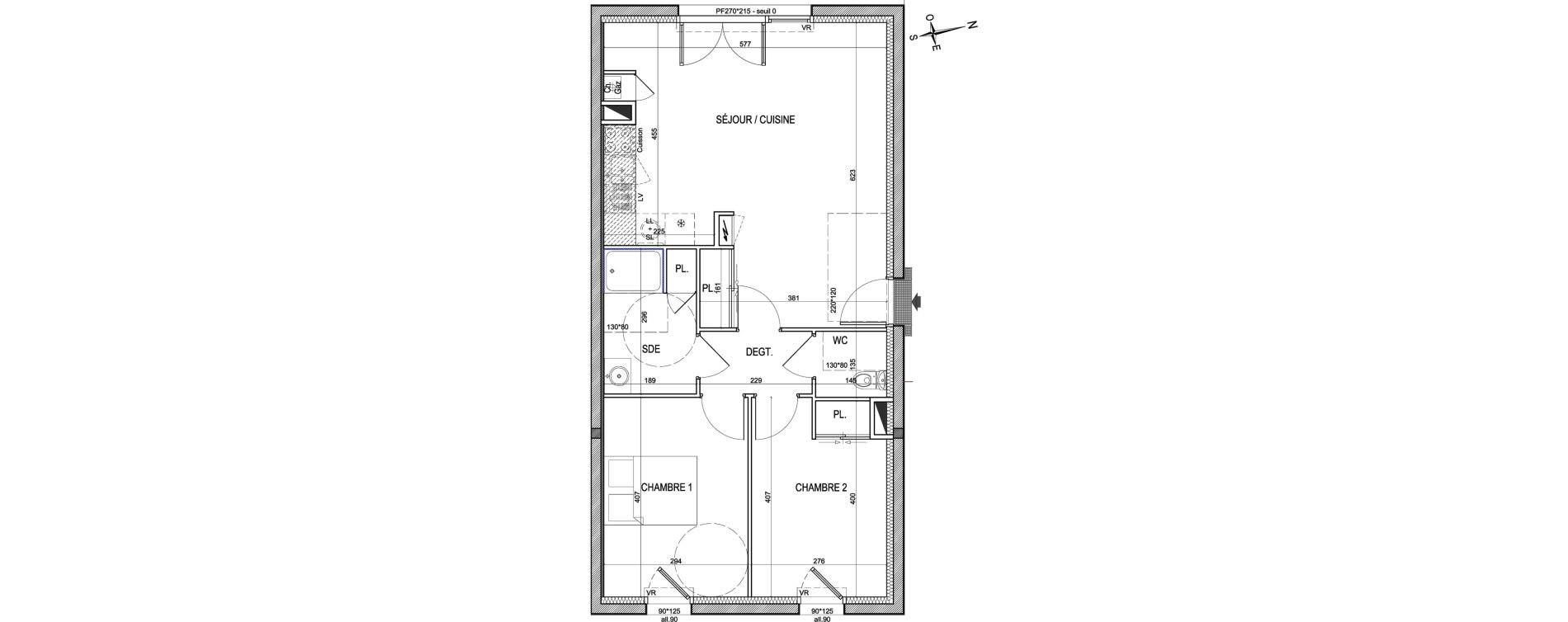 Appartement T3 de 65,10 m2 &agrave; Gu&eacute;rande Centre