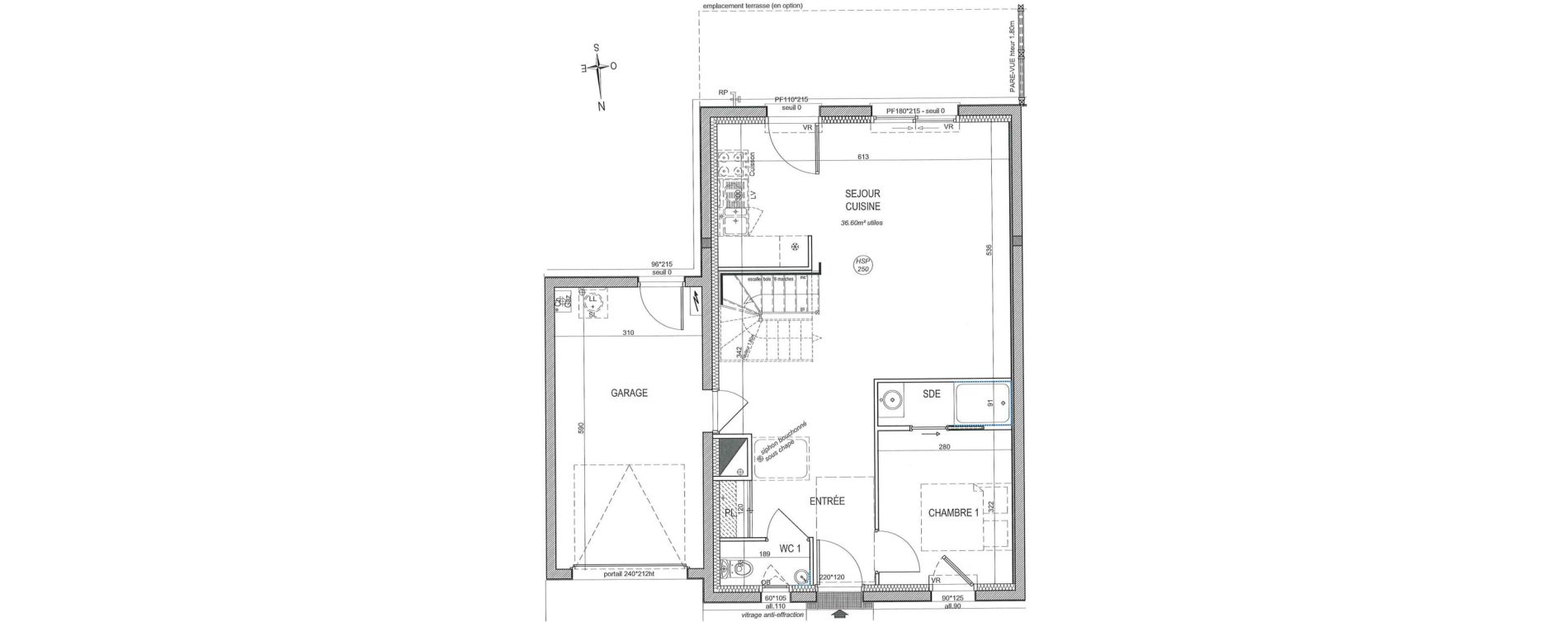 Maison T4 de 90,30 m2 &agrave; Gu&eacute;rande Centre