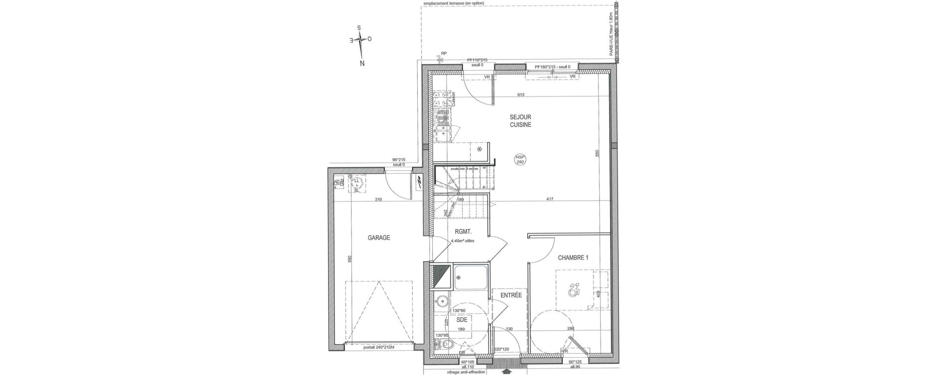 Maison T4 de 90,30 m2 &agrave; Gu&eacute;rande Centre