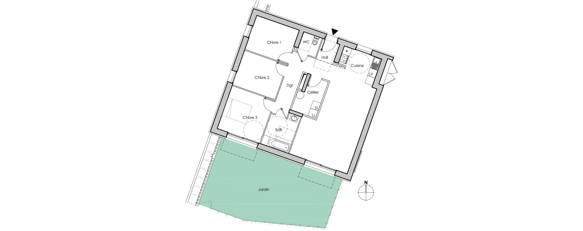 Appartement T4 de 87,30 m2 &agrave; Haute-Goulaine Centre