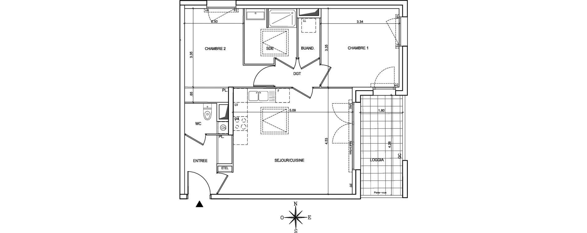 Appartement T3 de 61,67 m2 &agrave; Haute-Goulaine Centre