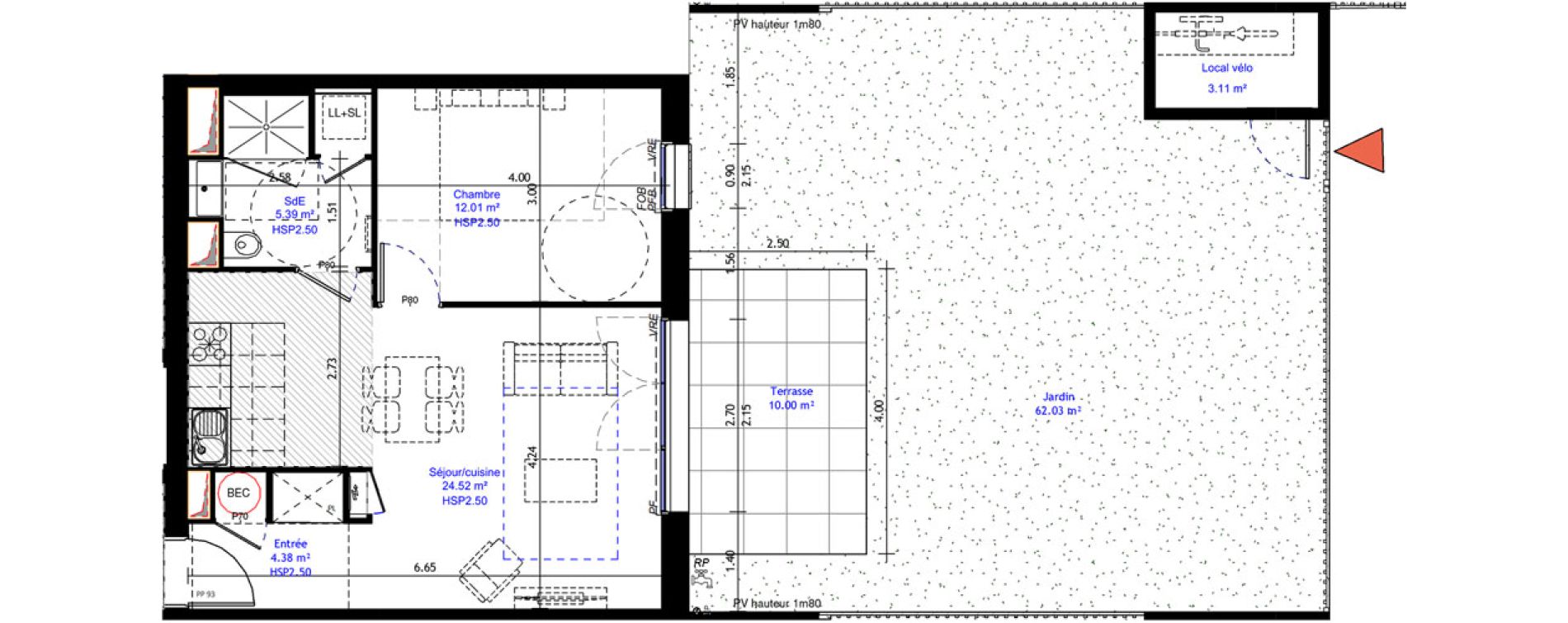 Appartement T2 de 46,30 m2 &agrave; La Baule-Escoublac Escoublac