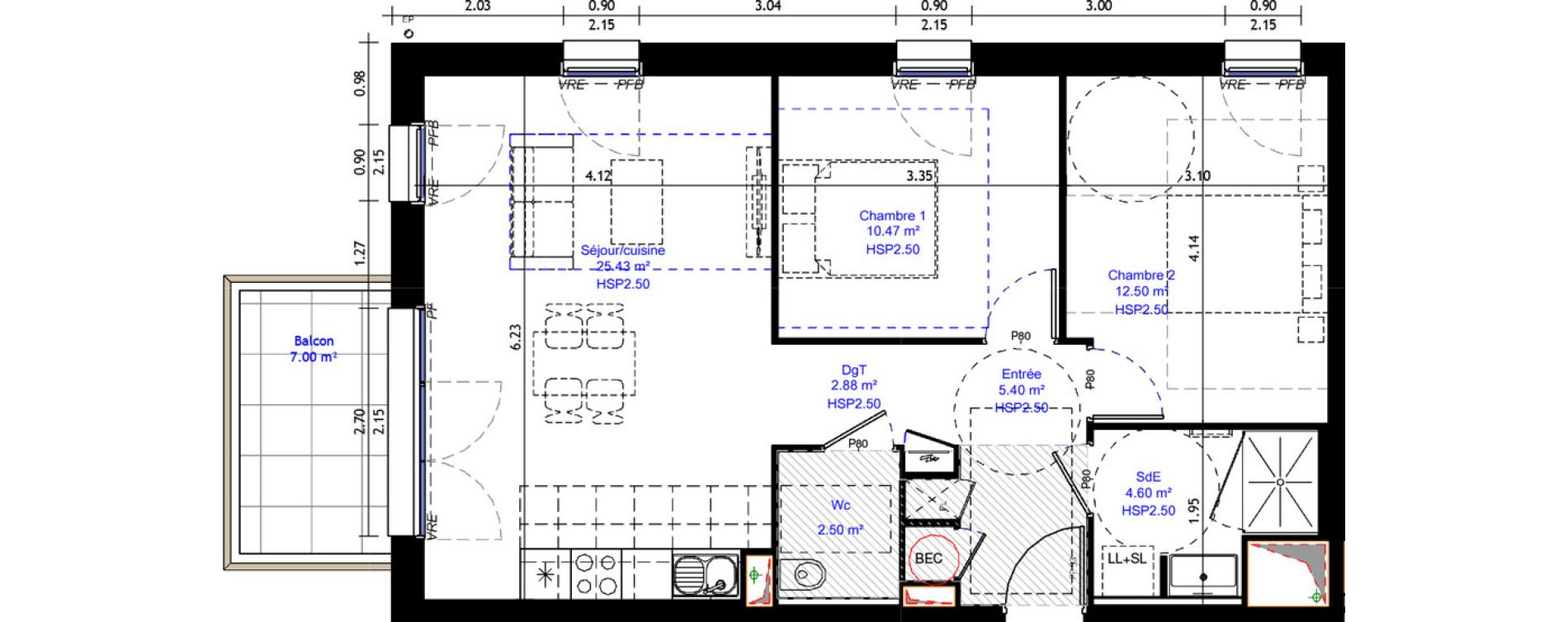 Appartement T3 de 63,78 m2 &agrave; La Baule-Escoublac Escoublac