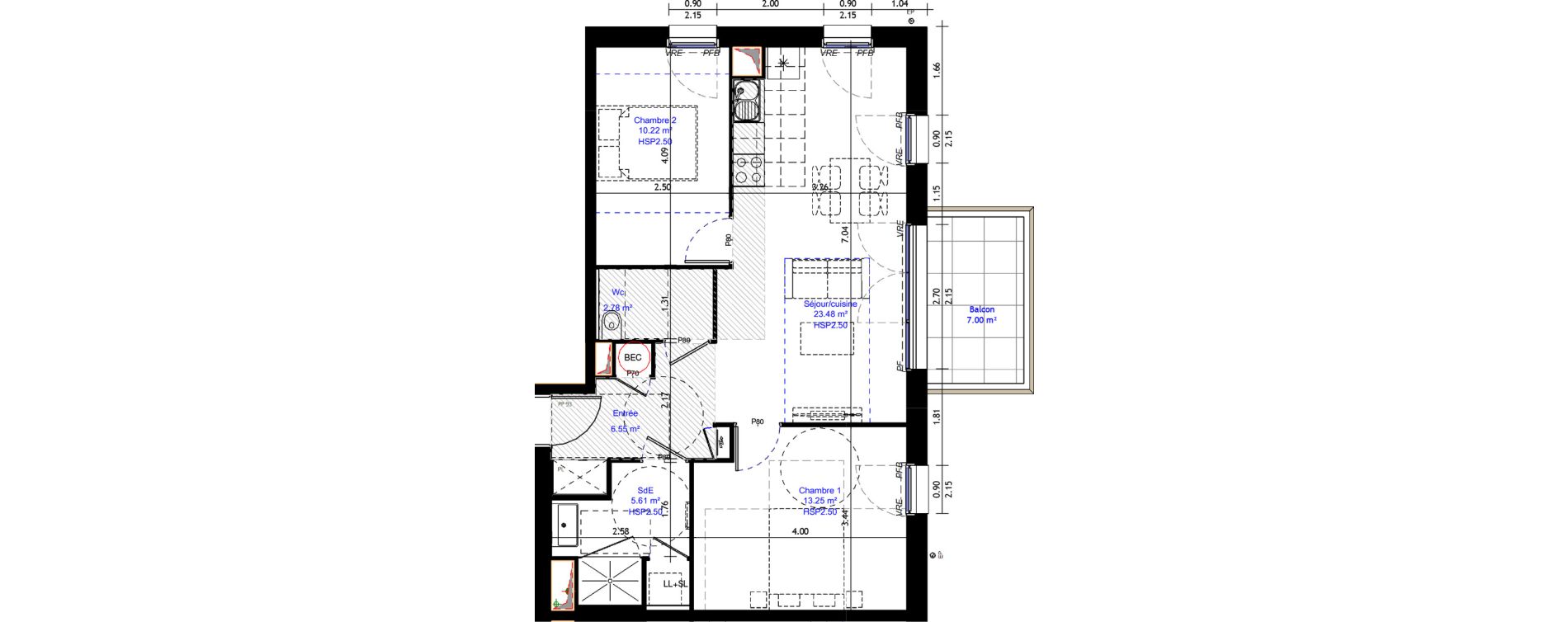 Appartement T3 de 61,88 m2 &agrave; La Baule-Escoublac Escoublac