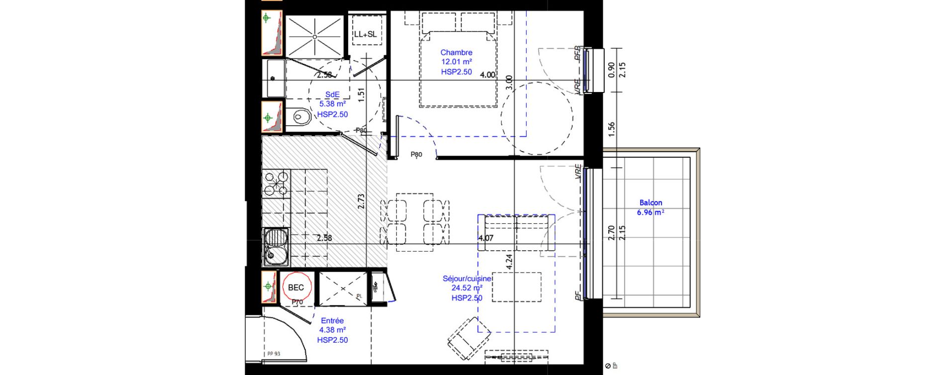 Appartement T2 de 46,29 m2 &agrave; La Baule-Escoublac Escoublac