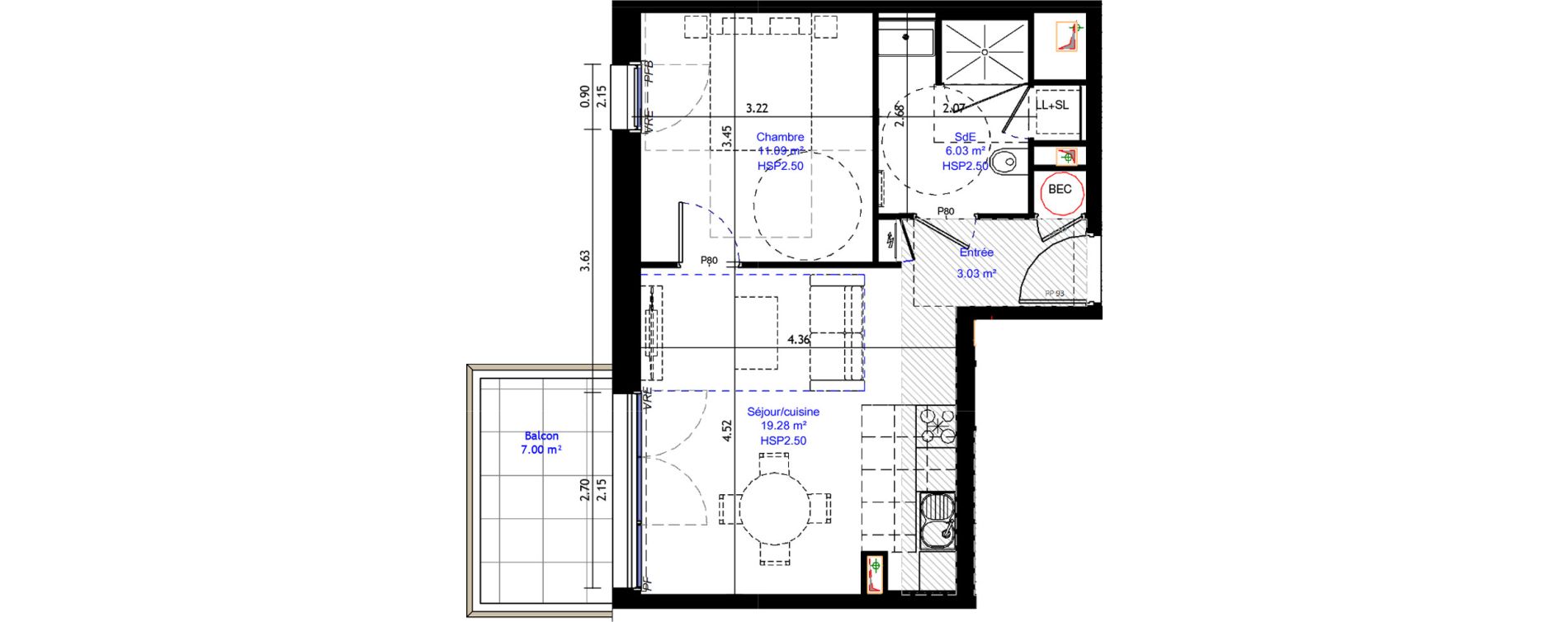 Appartement T2 de 39,42 m2 &agrave; La Baule-Escoublac Escoublac