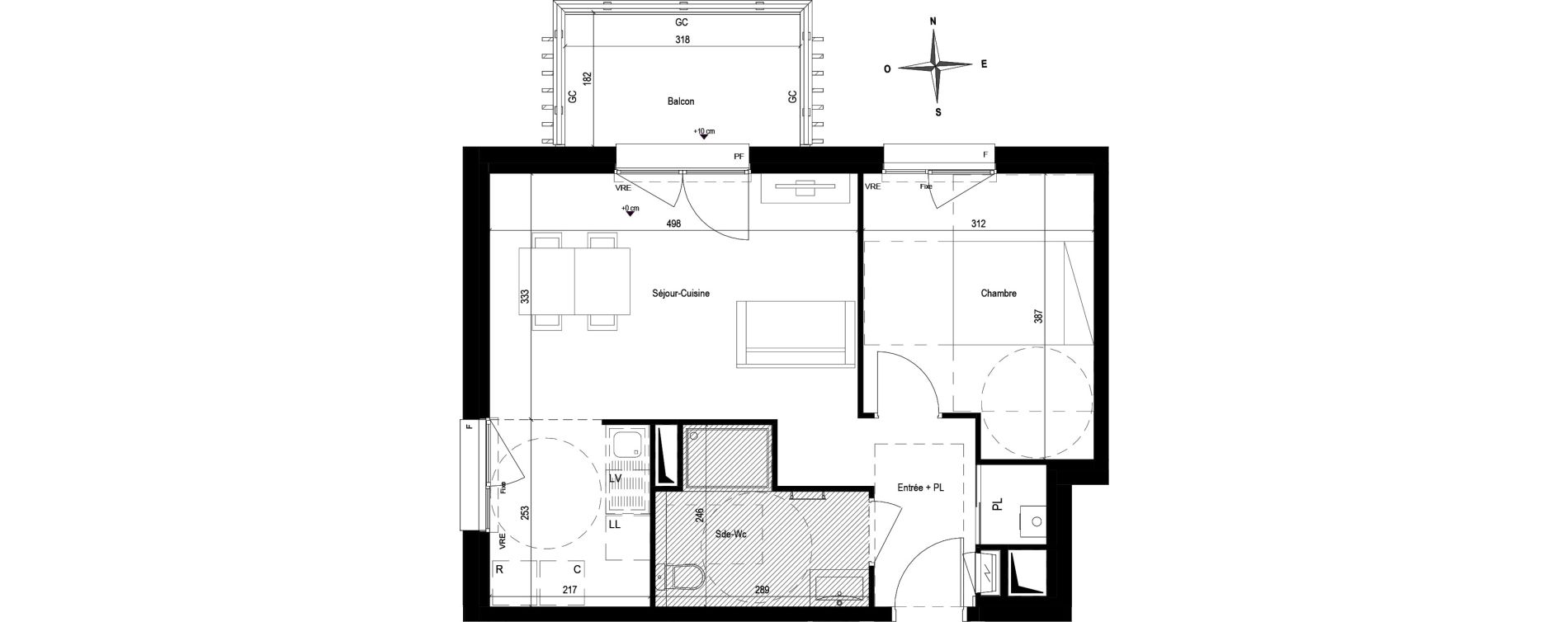 Appartement T2 de 44,40 m2 &agrave; La Baule-Escoublac Le guezy
