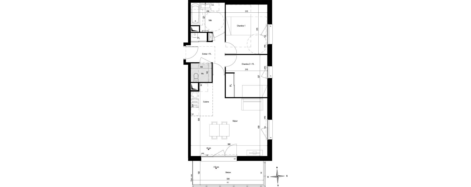 Appartement T3 de 64,80 m2 &agrave; La Baule-Escoublac Le guezy