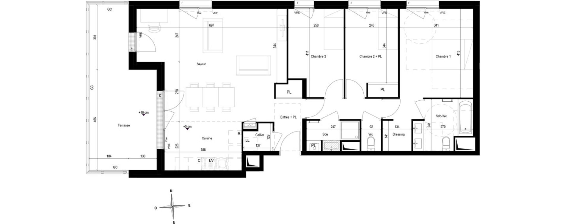 Appartement T4 de 96,55 m2 &agrave; La Baule-Escoublac Le guezy