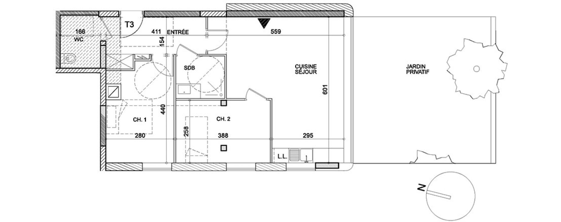 Appartement T3 de 59,36 m2 &agrave; La Baule-Escoublac Centre