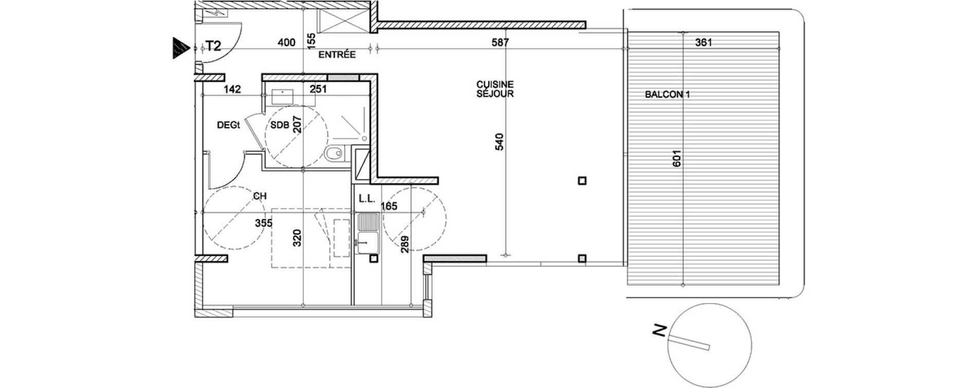 Appartement T2 de 60,07 m2 &agrave; La Baule-Escoublac Centre