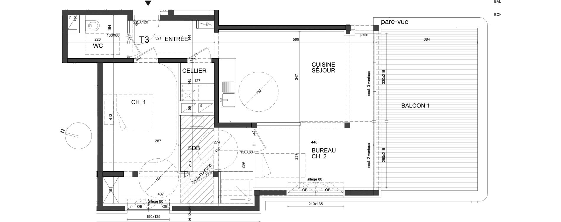 Appartement T3 de 64,02 m2 &agrave; La Baule-Escoublac Centre