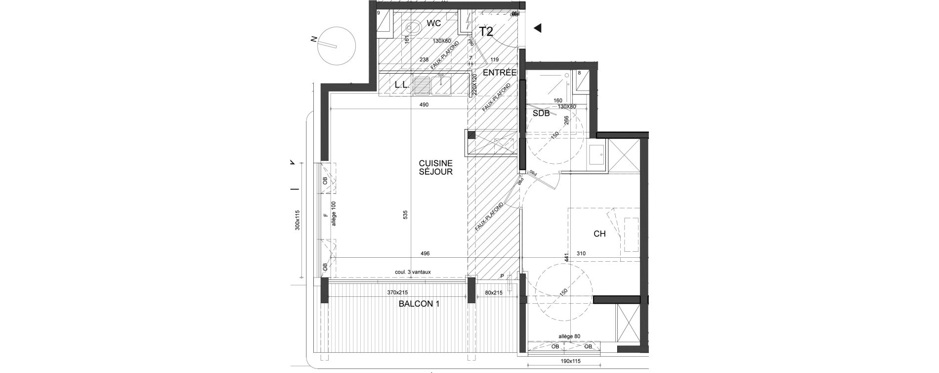 Appartement T2 de 49,45 m2 &agrave; La Baule-Escoublac Centre