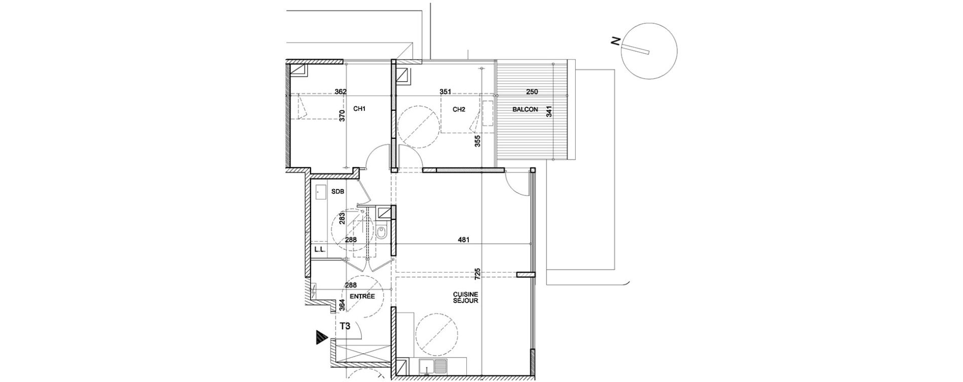 Appartement T3 de 76,98 m2 &agrave; La Baule-Escoublac Centre