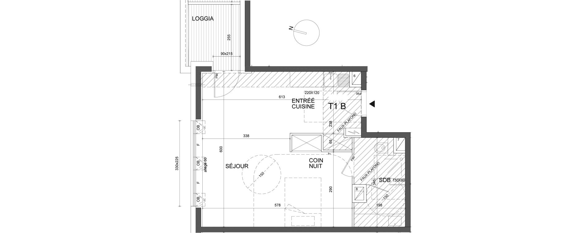 Appartement T1 de 40,89 m2 &agrave; La Baule-Escoublac Centre