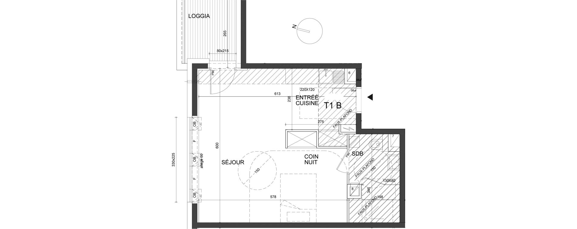 Appartement T1 de 40,89 m2 &agrave; La Baule-Escoublac Centre