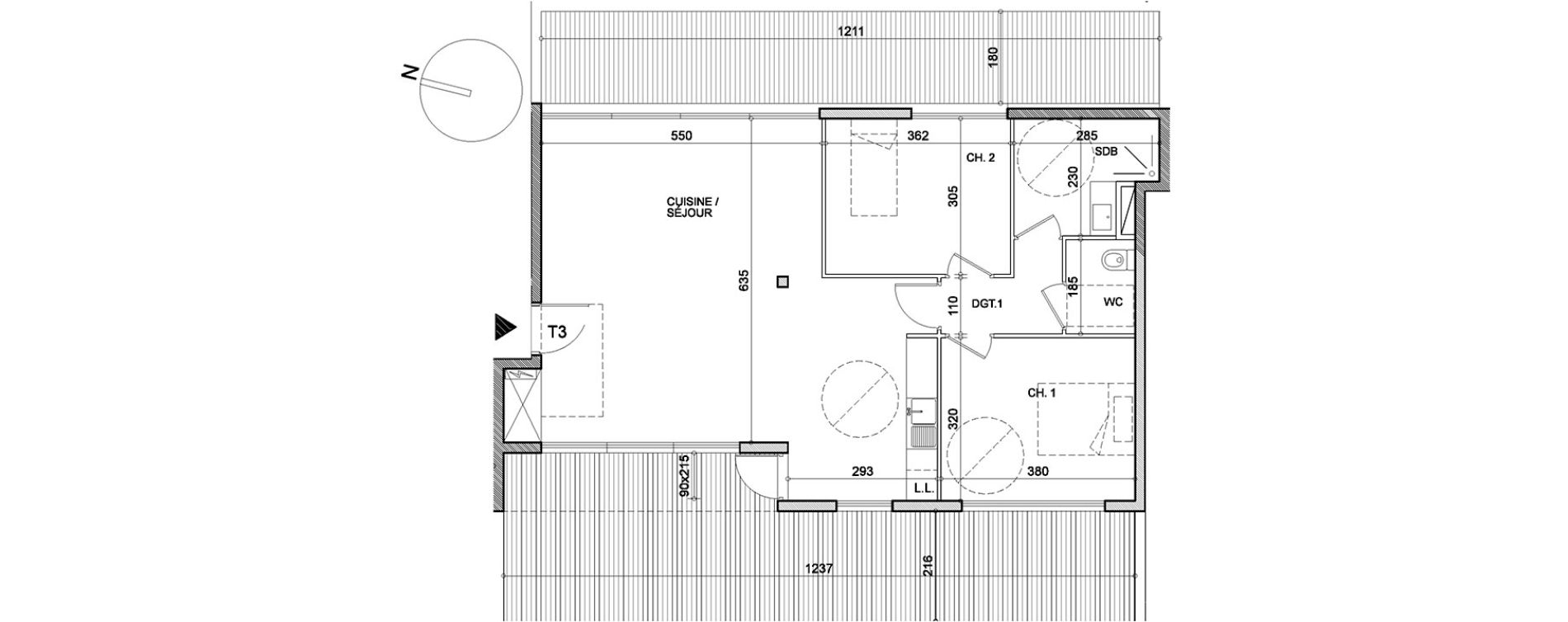 Appartement T3 de 81,08 m2 &agrave; La Baule-Escoublac Centre