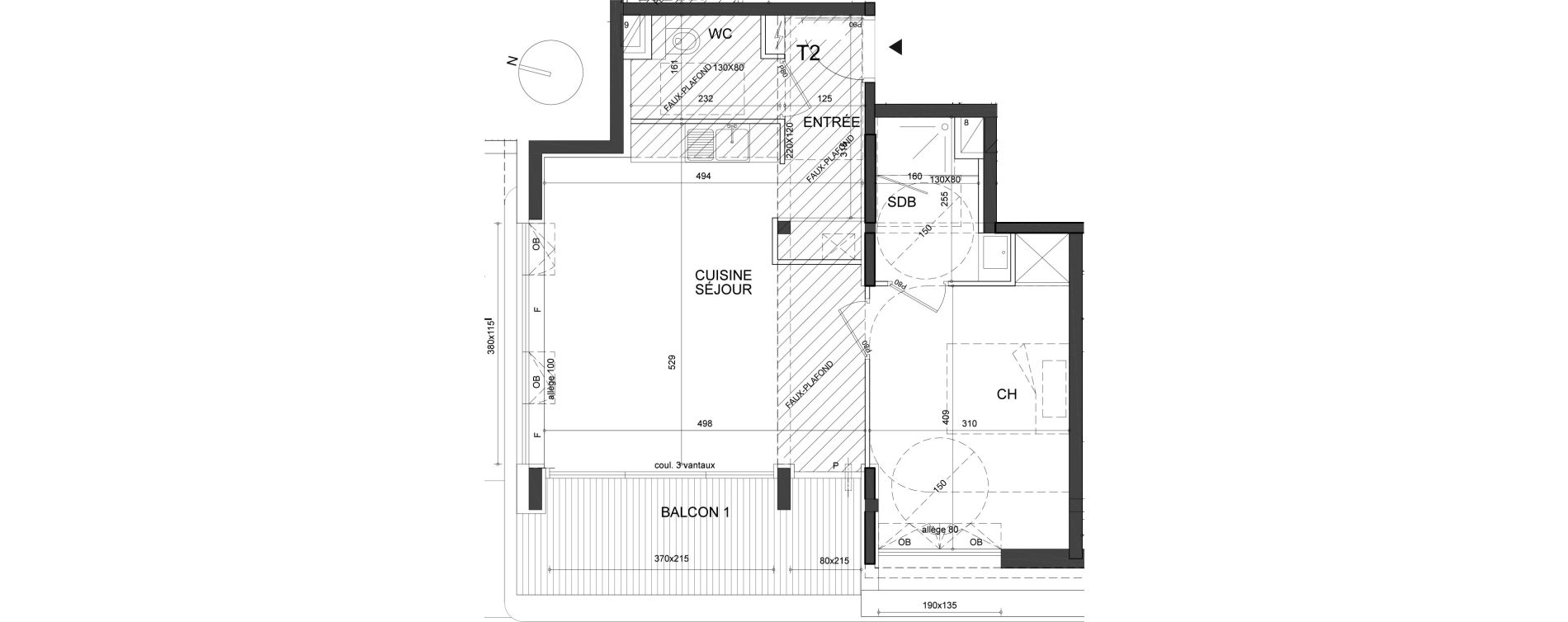 Appartement T2 de 48,32 m2 &agrave; La Baule-Escoublac Centre