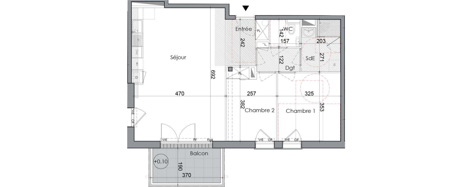 Appartement T3 de 68,10 m2 &agrave; La Baule-Escoublac Escoublac