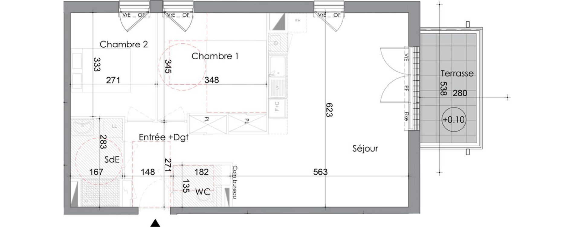 Appartement T3 de 64,50 m2 &agrave; La Baule-Escoublac Escoublac