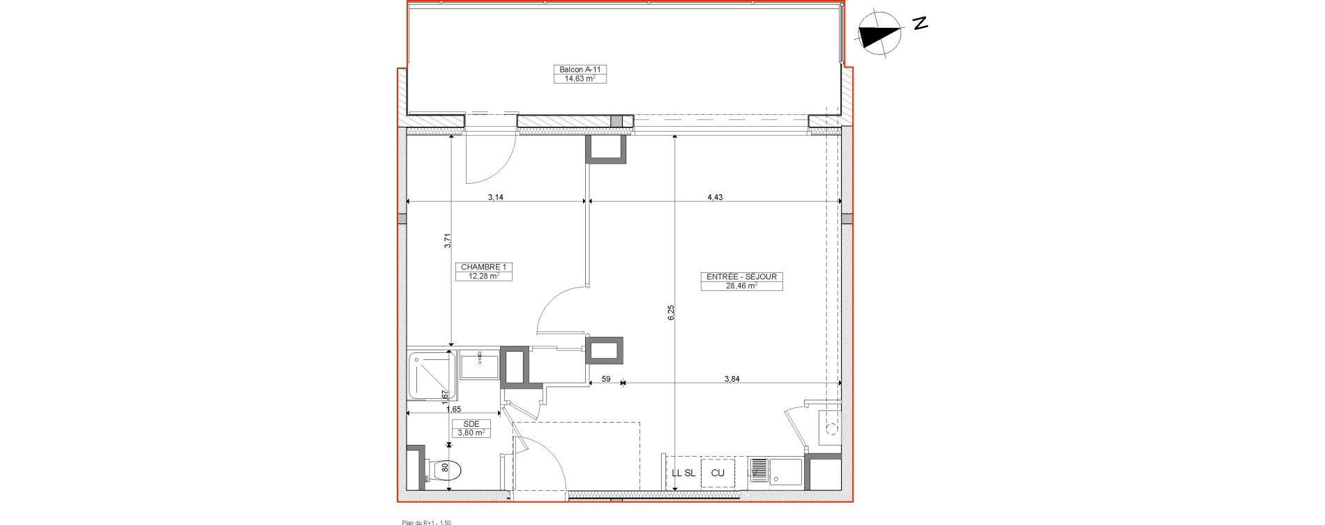 Appartement T2 de 44,54 m2 &agrave; La Baule-Escoublac Centre