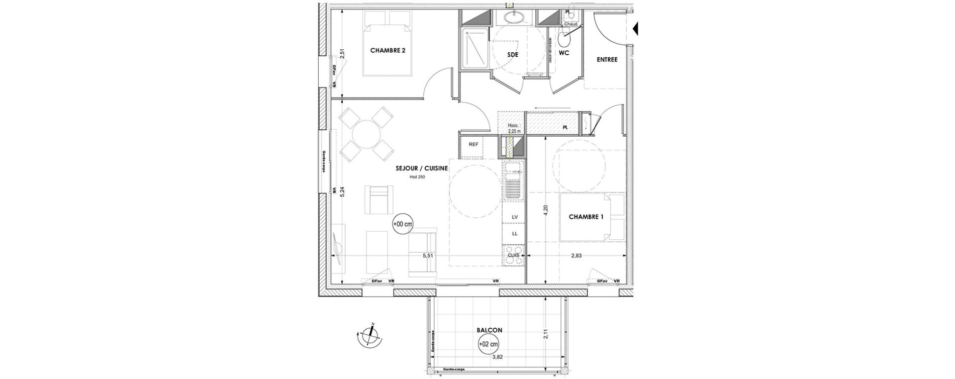 Appartement T3 de 62,24 m2 &agrave; La Baule-Escoublac Centre