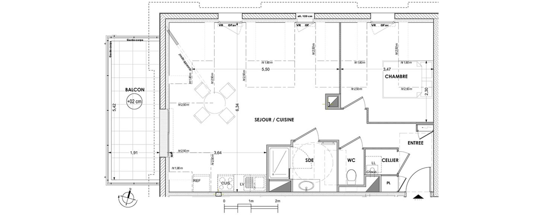 Appartement T2 de 49,04 m2 &agrave; La Baule-Escoublac Centre