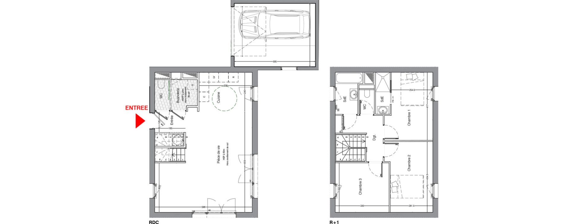 Maison T4 de 91,70 m2 &agrave; La Chapelle-Sur-Erdre Centre ville