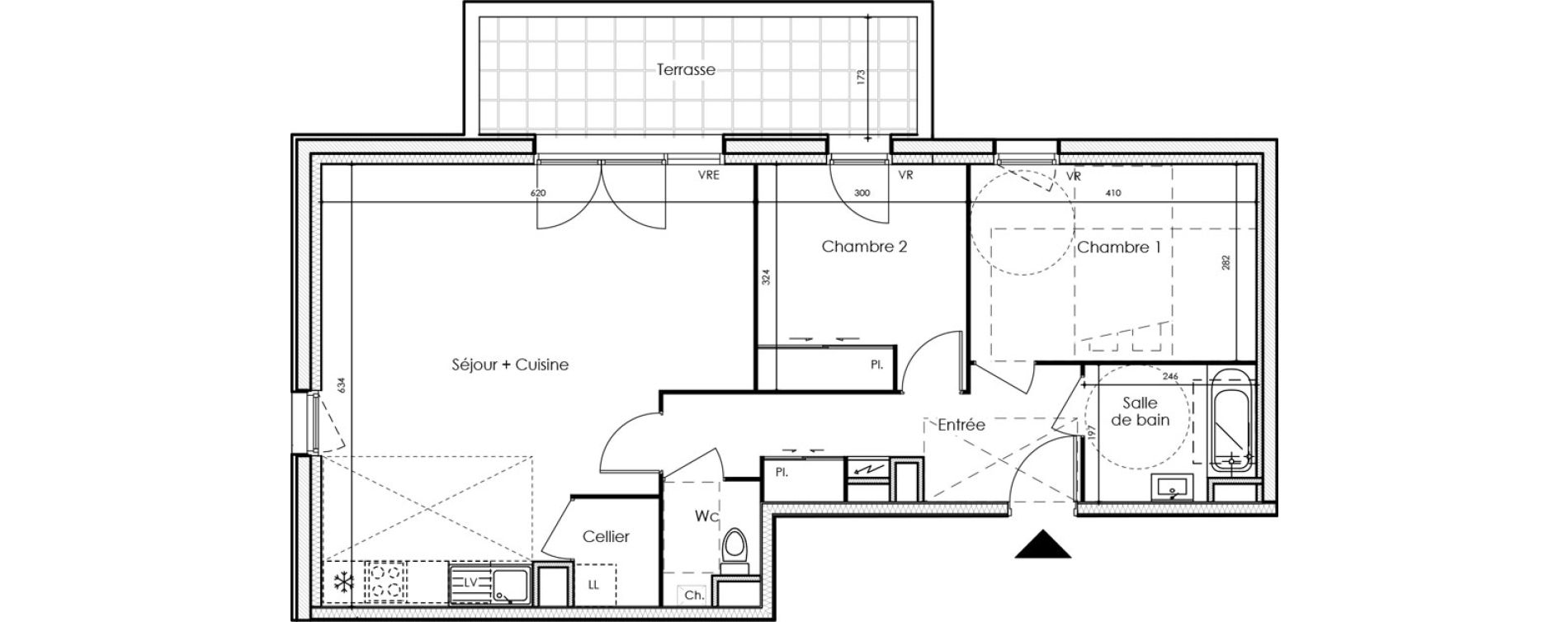 Appartement T3 de 71,19 m2 &agrave; La Chevroli&egrave;re Centre