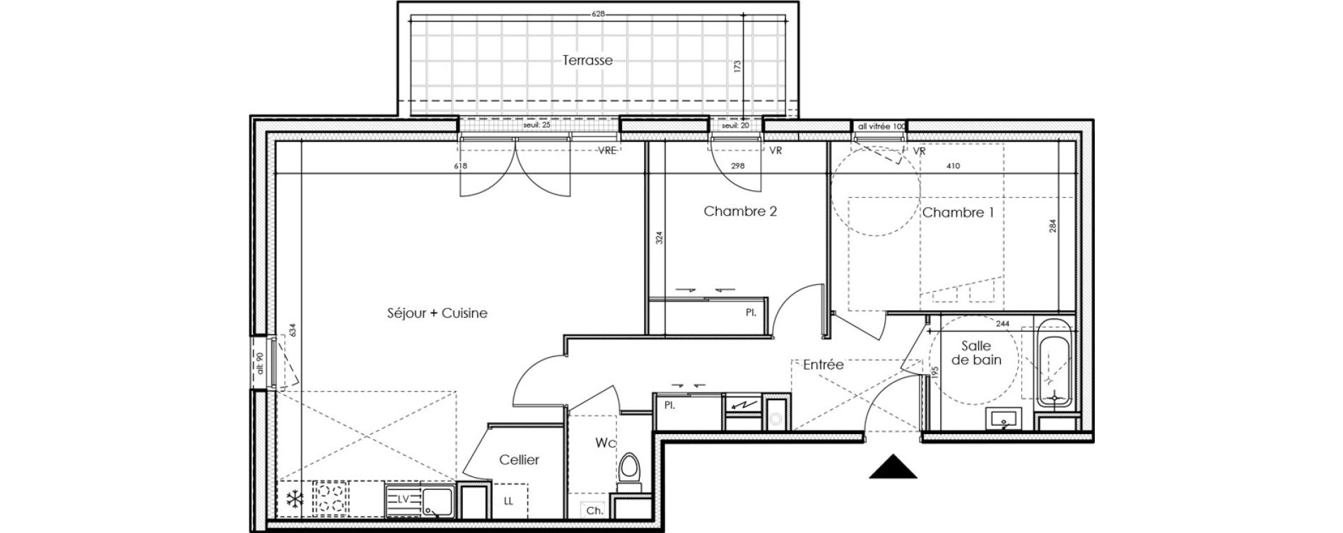 Appartement T3 de 70,81 m2 &agrave; La Chevroli&egrave;re Centre