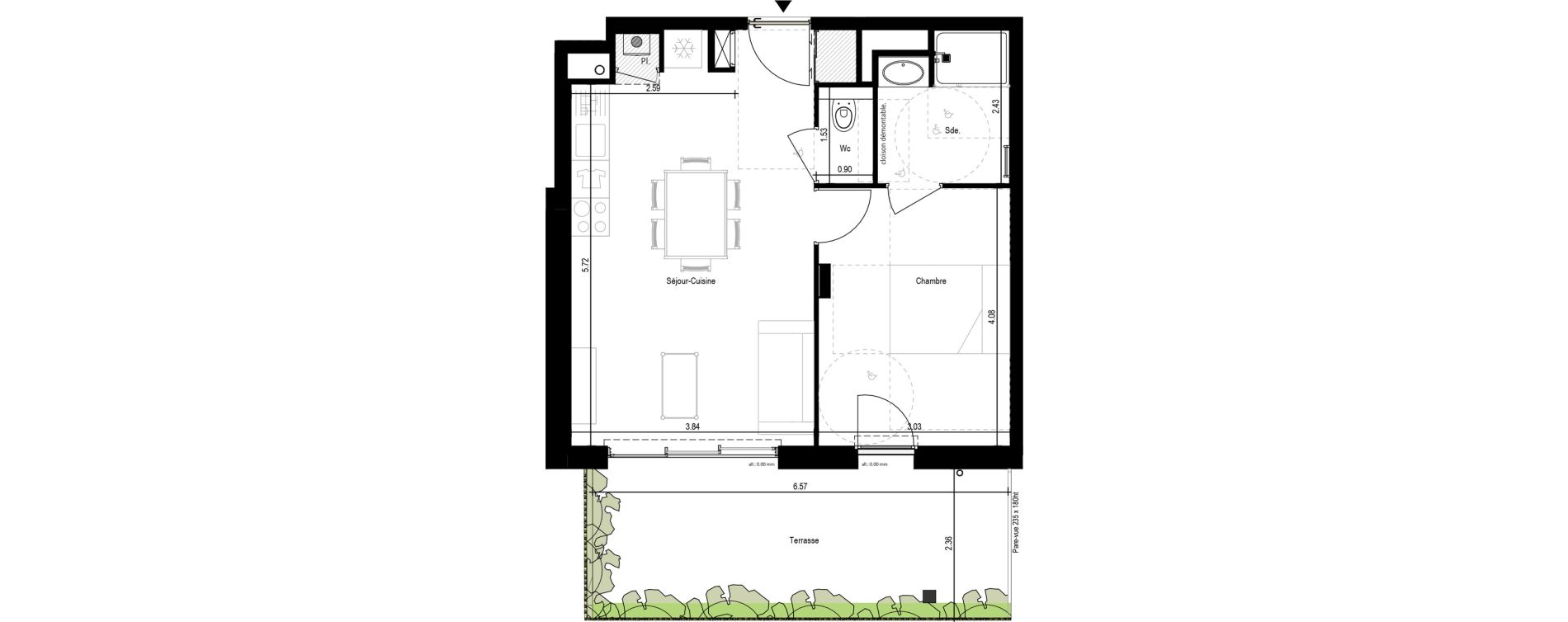 Appartement T2 de 42,70 m2 &agrave; La Turballe Centre