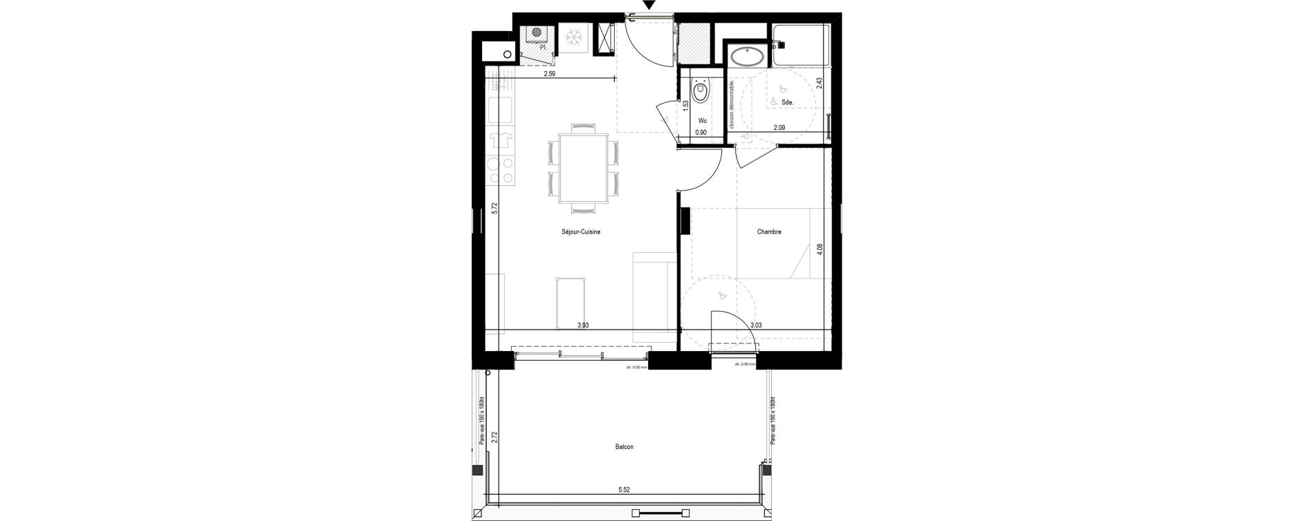 Appartement T2 de 42,70 m2 &agrave; La Turballe Centre