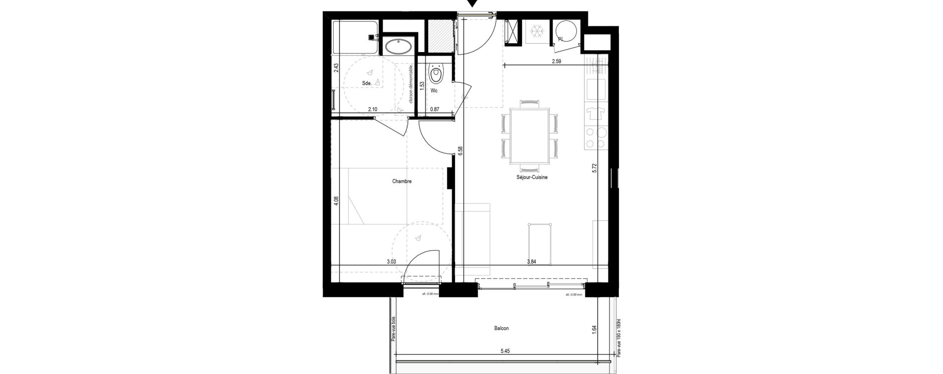 Appartement T2 de 42,75 m2 &agrave; La Turballe Centre