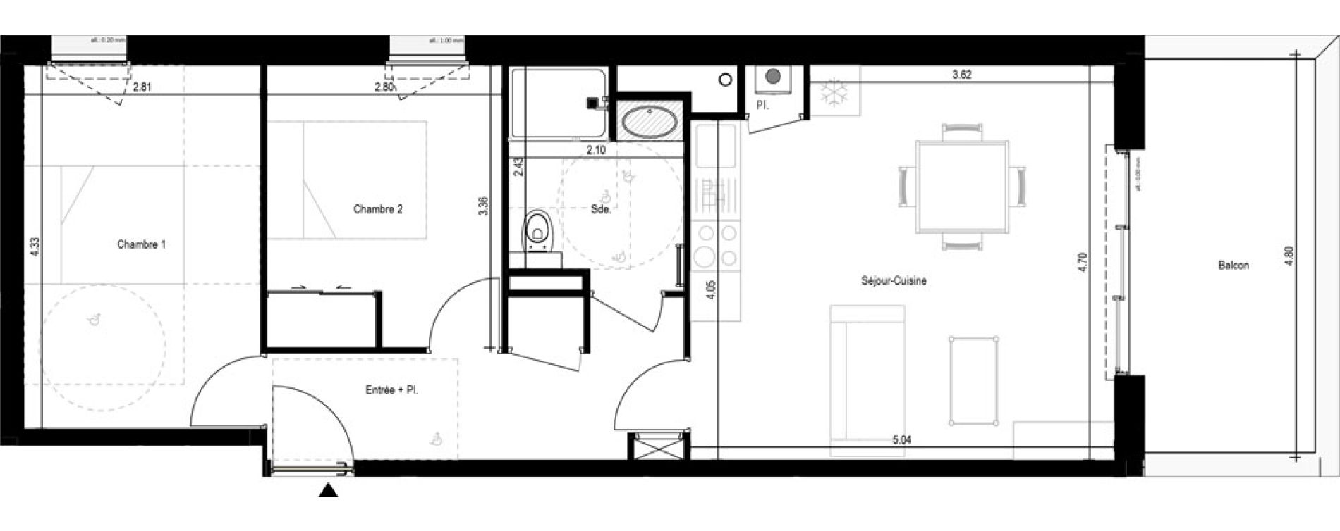 Appartement T3 de 57,20 m2 &agrave; La Turballe Centre