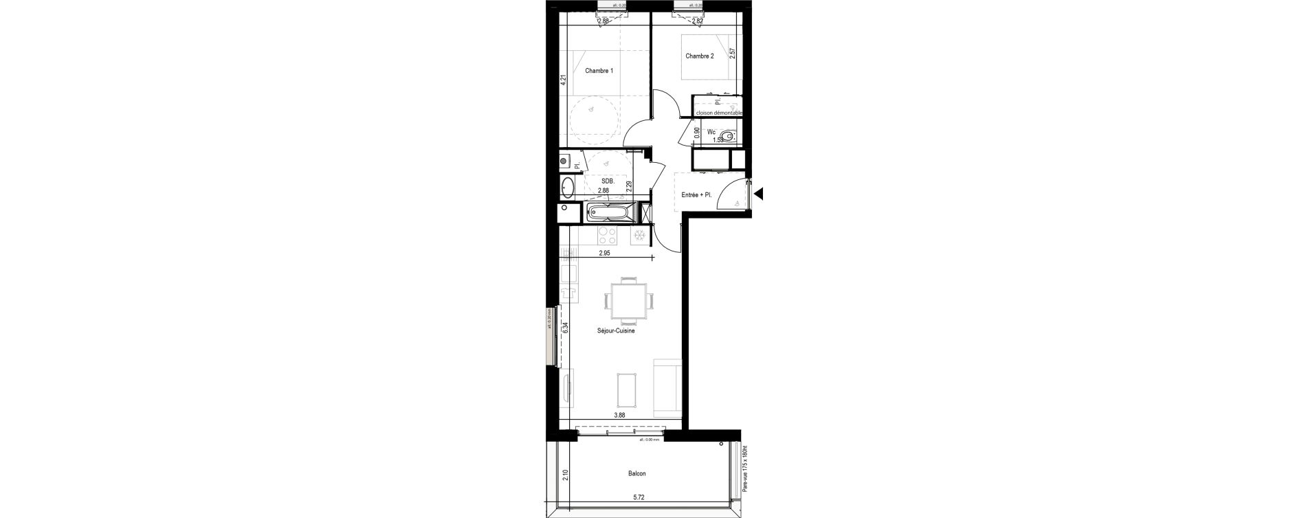 Appartement T3 de 58,90 m2 &agrave; La Turballe Centre