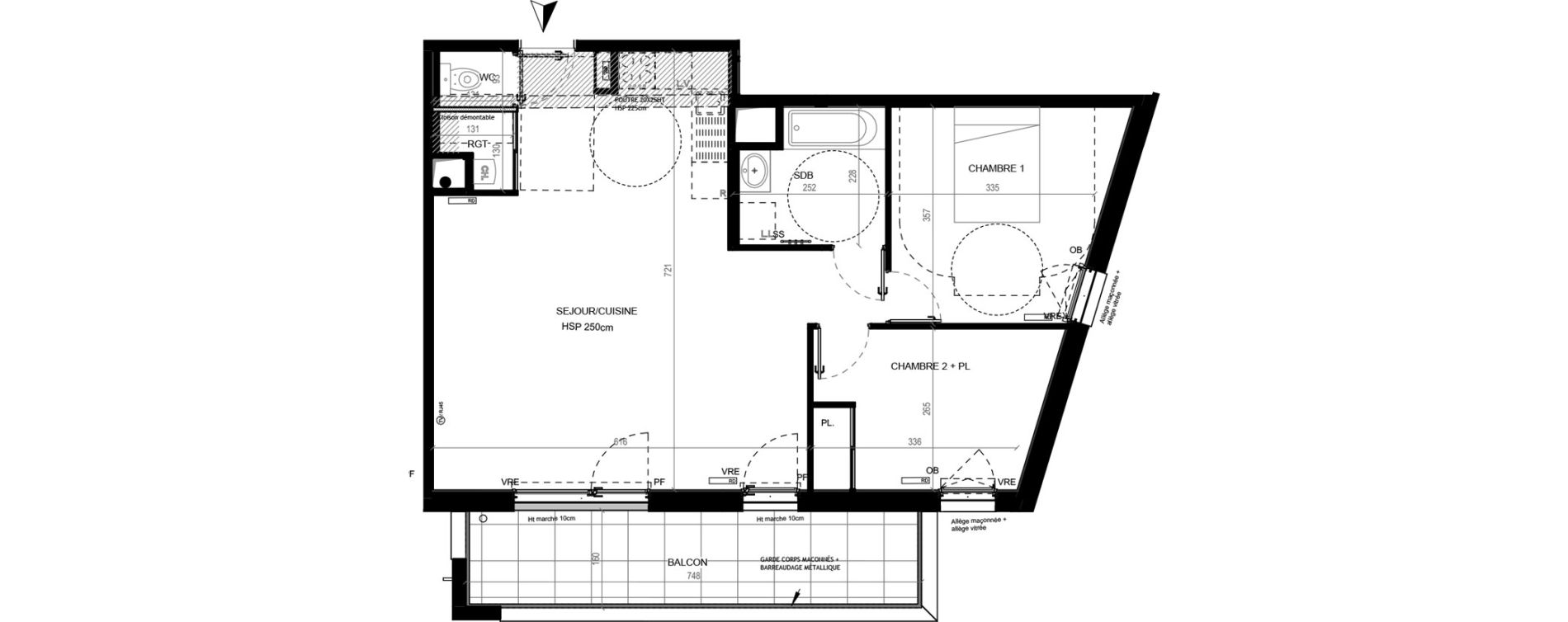 Appartement T3 de 67,71 m2 au Loroux-Bottereau Centre