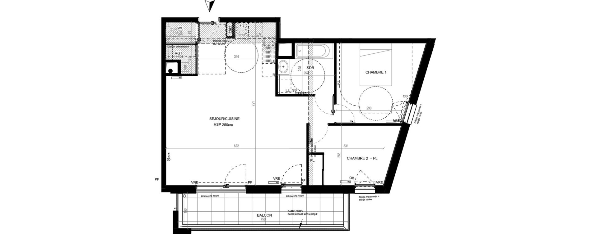 Appartement T3 de 67,77 m2 au Loroux-Bottereau Centre