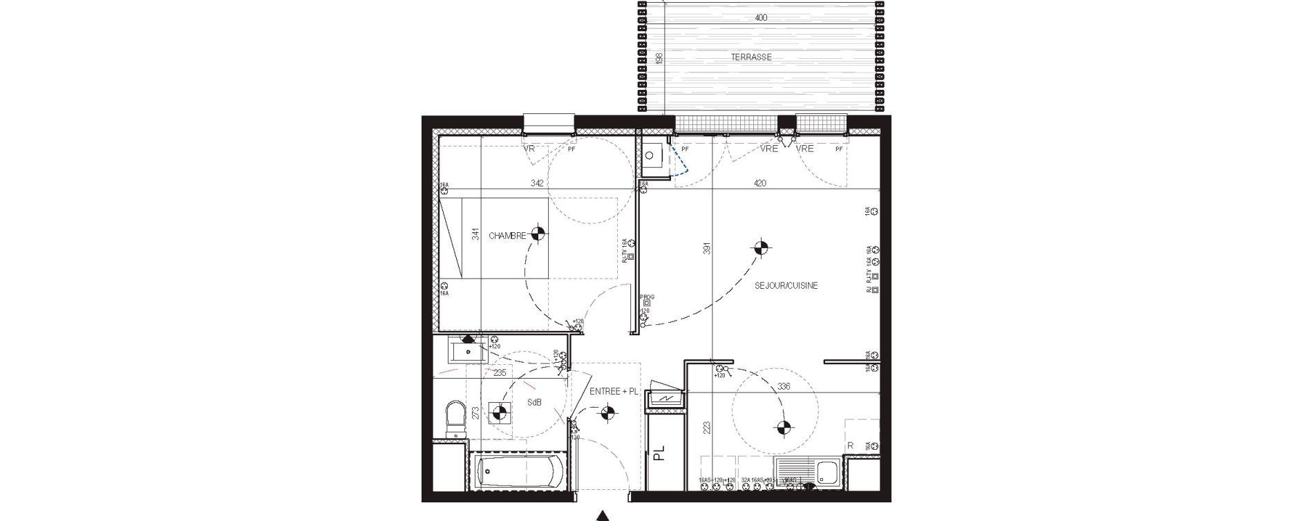 Appartement T2 de 45,75 m2 aux Moutiers-En-Retz Centre