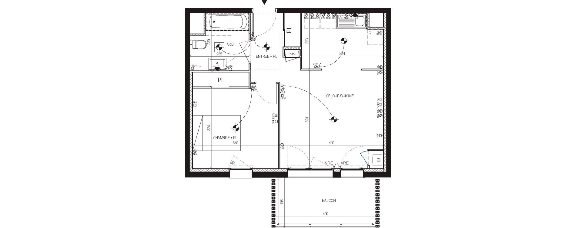 Appartement T2 de 45,00 m2 aux Moutiers-En-Retz Centre
