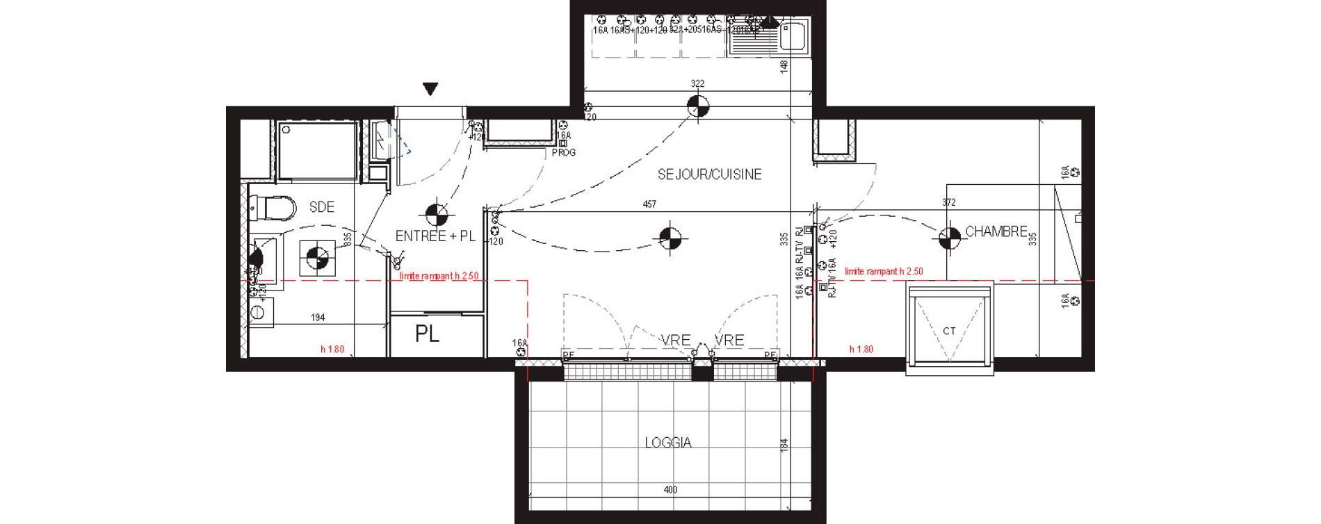 Appartement T2 de 42,05 m2 aux Moutiers-En-Retz Centre