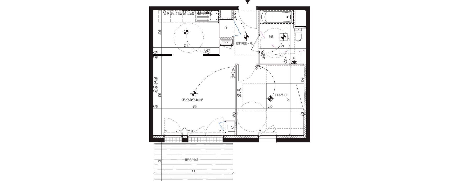 Appartement T2 de 47,00 m2 aux Moutiers-En-Retz Centre