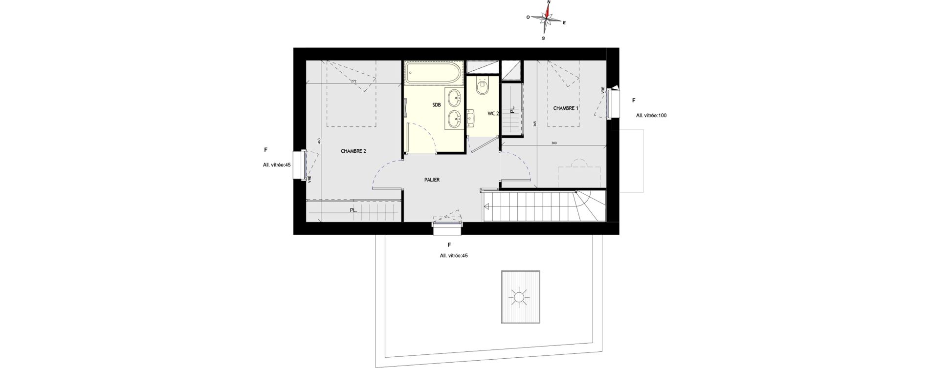 Maison T3 de 70,93 m2 aux Sorini&egrave;res Centre