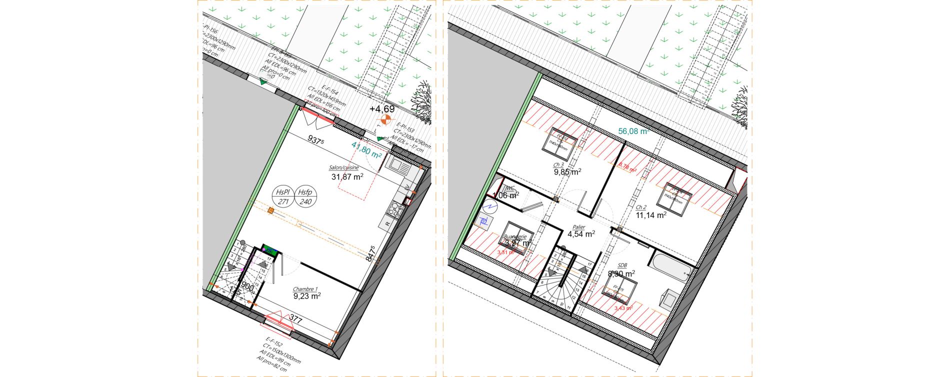 Appartement T4 de 79,96 m2 &agrave; Machecoul Centre