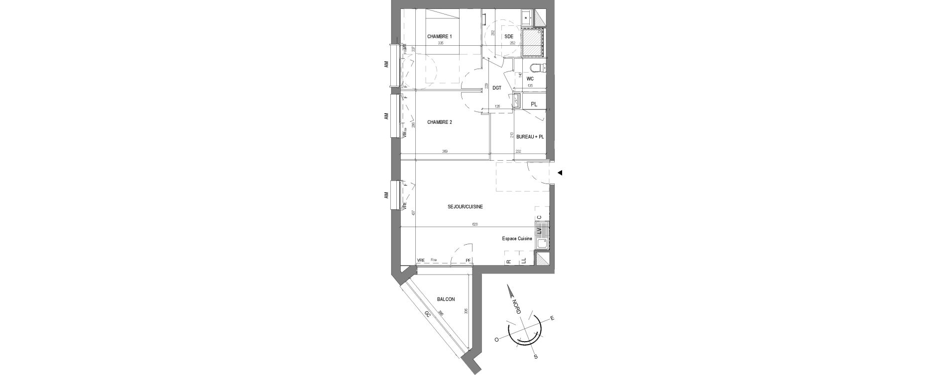 Appartement T3 de 63,10 m2 &agrave; Mauves-Sur-Loire Centre